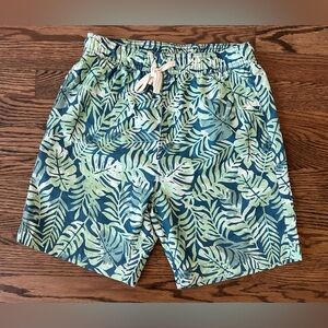 Nordstrom Rack Swim Trunks Green Leaf Pattern Size XS NWOT
